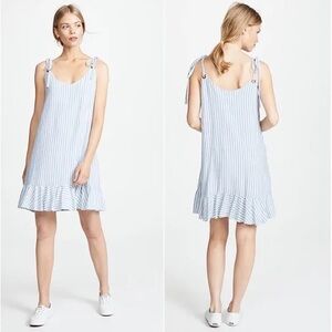 Rails Blue Ruffled Tie Front Mini Dress